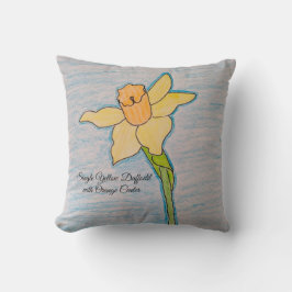 黄独身の色水仙オレンジ中心 クッション