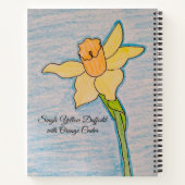 黄独身の色水仙オレンジ中心 ノートブック (裏面)