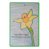 黄独身の色水仙オレンジ中心 ミニクリップボード (裏面)