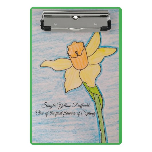 黄独身の色水仙オレンジ中心 ミニクリップボード (正面)
