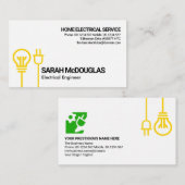 黄球電源プラグモチフエンジニアリング 名刺 (正面/裏面)