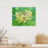 黄生姜の水色 ポスター (キッチン)