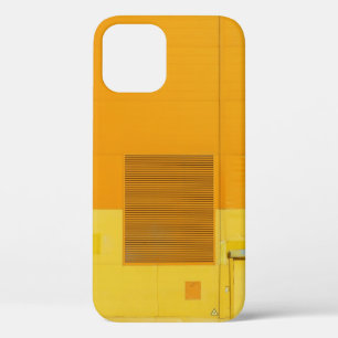 黄白の壁絵を描写真 iPhone 12ケース