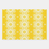 黄白の花 ラッピングペーパーシート (正面2)