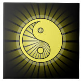 黄白熱［赤熱］光を放つ色陰陽オーバーブラック タイル (正面)