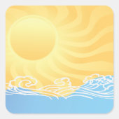 黄砂と海 スクエアシール (正面)