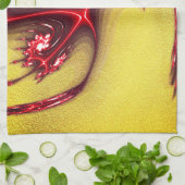 黄砂の質感に赤みを帯びたフラクタルのトカゲ キッチンタオル (折り畳み)