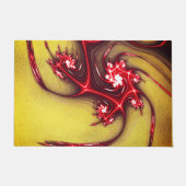 黄砂の質感に赤みを帯びたフラクタルのトカゲ ドアマット (正面)