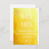 黄砂水色モダンビーチパーティー 招待状 (正面/裏面)