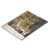 黄秋の木の前の鹿 ノートブック (左側)