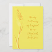 黄秋小麦カントリーファーム結婚ズ 招待状 (裏面)