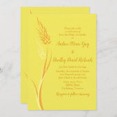 黄秋小麦カントリーファーム結婚ズ 招待状 (正面/裏面)