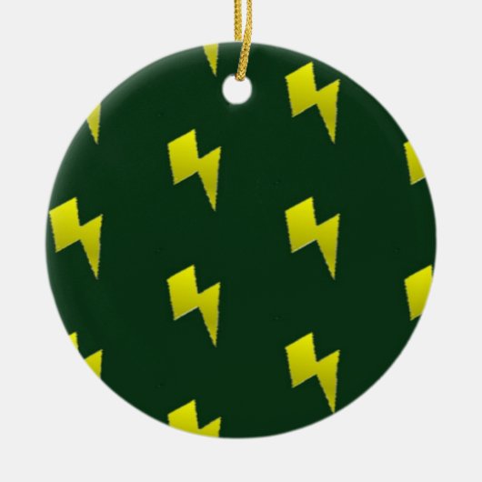 黄稲妻ボルトパターン セラミックオーナメント (正面)