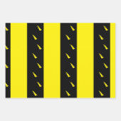 黄稲妻ボルトパターン ラッピングペーパーシート (正面)