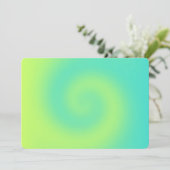 黄空白のターコイズグラデーション回転 招待状 (スタンド正面)
