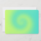 黄空白のターコイズグラデーション回転 招待状 (正面)