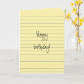 黄紙 カード (黄色い花)