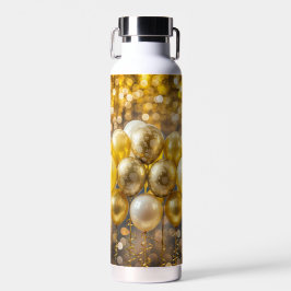 黄素晴らし色および金ゴールド《写真》ぼけ味バルーン ウォーターボトル