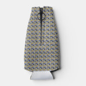 黄素晴らし青パターン（の模様が）ある ボトルクーラー (裏面)