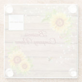 黄素朴ひまわりカスタム事業 ガラスコースター (裏面)