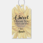 黄素朴ひまわりサンフラワーありがとうブライダルシャワー ギフトタグ (正面)