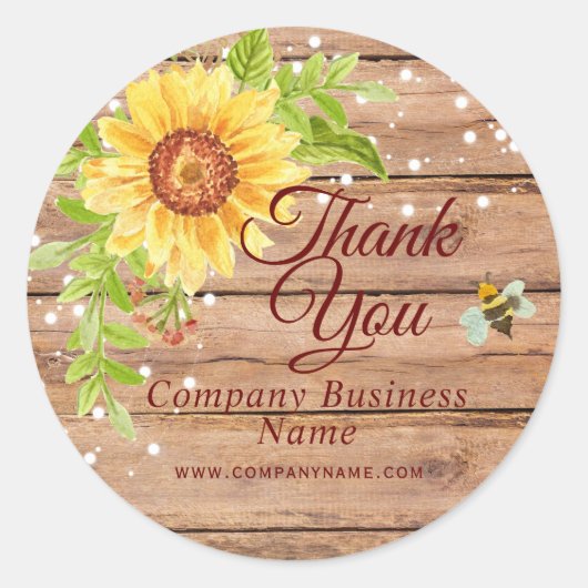 黄素朴ひまわりビジネス ラウンドシール (正面)