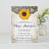 黄素朴ひまわり卒業招待状 招待状 (スタンド正面)