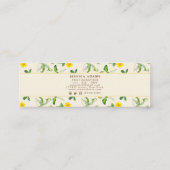 黄素朴ひまわり水彩名刺 スキニー名刺 (裏面)