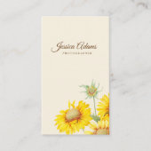 黄素朴ひまわり水彩名刺 名刺 (正面)