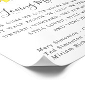 黄素朴ひまわり結婚のメモリアル標識 ポスター (角)