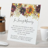 黄素朴ひまわり結婚記念碑 台座サイン (インサイチュ)