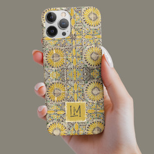 黄素朴印ヴィンテージ美学フローラ iPhone 13ケース