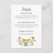 黄素朴弓花の結婚詳細 エンクロージャーカード (正面)