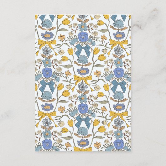 黄素朴弓花の結婚詳細 エンクロージャーカード (裏面)