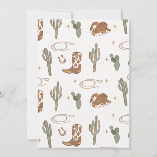 黄素朴洋男女兼用赤ちゃんシャワー 招待状 (裏面)