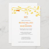 黄素朴色とオレンジ色の秋の結婚式テンプレート 招待状 (正面/裏面)