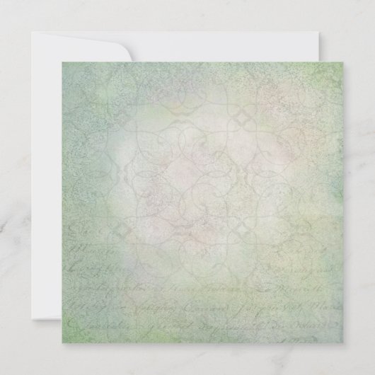 黄素朴色と青のフローラ赤ちゃんシャワー 招待状 (裏面)