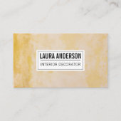 黄素朴色のグランジ背景 名刺 (正面)