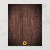 黄素朴色ひまわりドット結婚式招待状 (裏面)