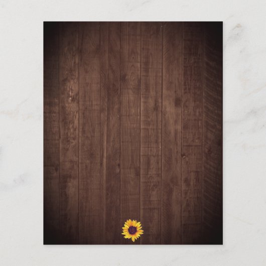 黄素朴色ひまわりドット結婚式招待状 (裏面)