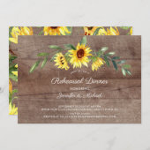 黄素朴色ひまわりリハーサルディナー 招待状 (正面/裏面)