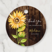 黄素朴色ひまわり子供の誕生日パーティー フェイバータグ (正面)