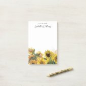 黄素朴色ひまパーソナライズされた花 ポストイット (デスク上)