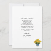 黄素朴色フローラドア引っ越しました移動 案内状 (裏面)