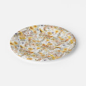 黄素朴色野花パーティー ペーパープレート (アングル)
