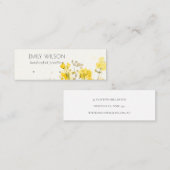 黄素朴色野草植物耳鳴りディスプレイ スキニー名刺 (正面/裏面)