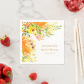 黄素朴花水彩ブライダルシャワー スタンダードカクテルナプキン (インサイチュ)