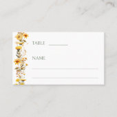 黄素朴野花結婚座席表 プレイスカード (正面)