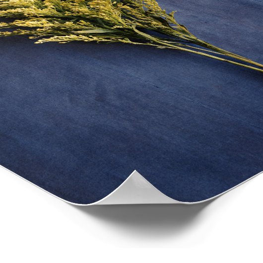 黄素朴金棒植物写真 ポスター (角)