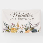 黄素朴青フローラ40th誕生日へようこそ 横断幕 (横)